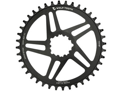 Wolf Tooth Components Wolf Tooth Direct Mount Chainring - 42t, SRAM Direct Mount, For SRAM 3-Bolt, 6mm Offset, Drop-Stop B, Flattop Compatible, Black