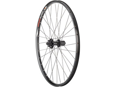 Quality Wheels Quality Wheels Value Double Wall Series Disc Rear Wheel - 26", QR x 135mm, 6-Bolt, HG 10, Black, Clincher, 32H