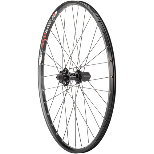 Quality Wheels Quality Wheels Value Double Wall Series Disc Rear Wheel - 26", QR x 135mm, 6-Bolt, HG 10, Black, Clincher, 32H