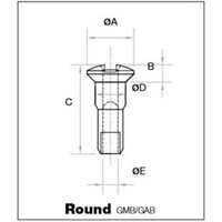 12 Gauge Brass - Round Top - Black - 16mm x 4.9mm - TPI 50