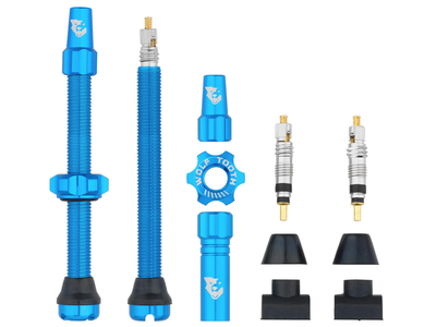 Wolf Tooth Components Tubeless Valve Stem Kit-BLU, 60mm