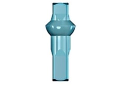 Sapim Double Square SL Alloy Nipple, 14g/16mm, Turquoise 100