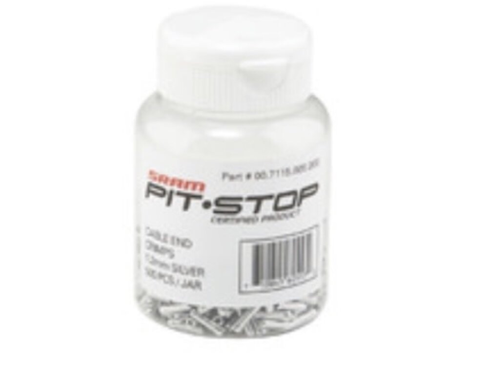 Sram Cable Crimps, Derailleur, 1.2mm, Silver, 500/Count