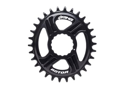Rotor Cinch DM Q Oval Ring, 30t Black NLS