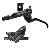 DISC BRAKE ASSEMBLED SET/J-kit, DEORE, BL-M6100(R), BR-M6120(R), W/O ADAPTER, METAL PAD (W/O FIN), 1700MM HOSE (SM-BH90-SS BLACK), W/CONNECTER INSERT