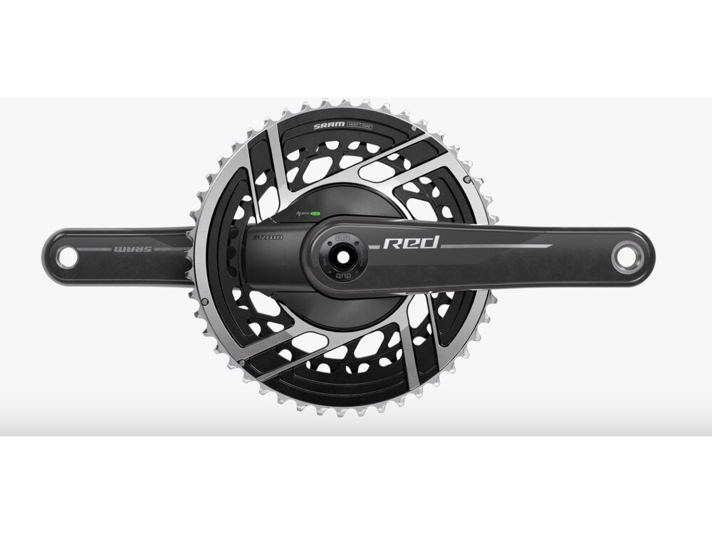 Sram SRAM, Red AXS 2x Power Meter E1, Power Meter Crankset, Speed: 12, Spindle: 28.99mm, BCD: Direct Mount SRAM 8 Bolt, 50/37, DUB, 165mm, Black, Road