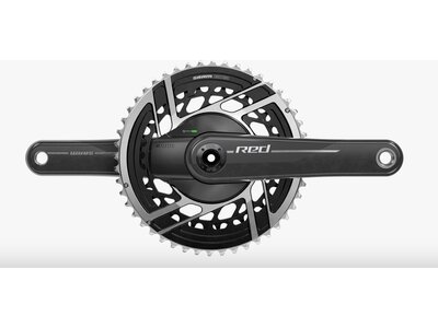 Sram SRAM, Red AXS 2x Power Meter E1, Power Meter Crankset, Speed: 12, Spindle: 28.99mm, BCD: Direct Mount SRAM 8 Bolt, 50/37, DUB, 165mm, Black, Road