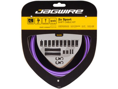 Jagwire Jagwire 2x Sport Shift Cable Kit SRAM/Shimano, Purple