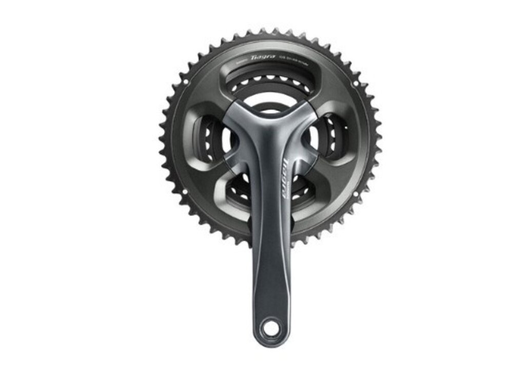 Shimano Shimano Tiagra FC-4703 Crankset - 170mm, 10-Speed, 50/39/30t, 110/74 Asymmetric BCD, Hollowtech II Spindle Interface, Gray