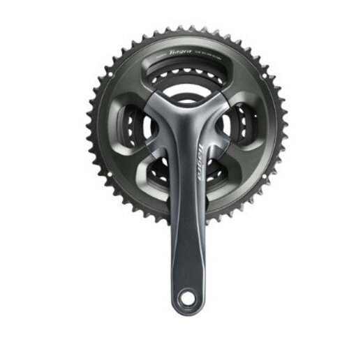 Shimano Shimano Tiagra FC-4703 Crankset - 170mm, 10-Speed, 50/39/30t, 110/74 Asymmetric BCD, Hollowtech II Spindle Interface, Gray