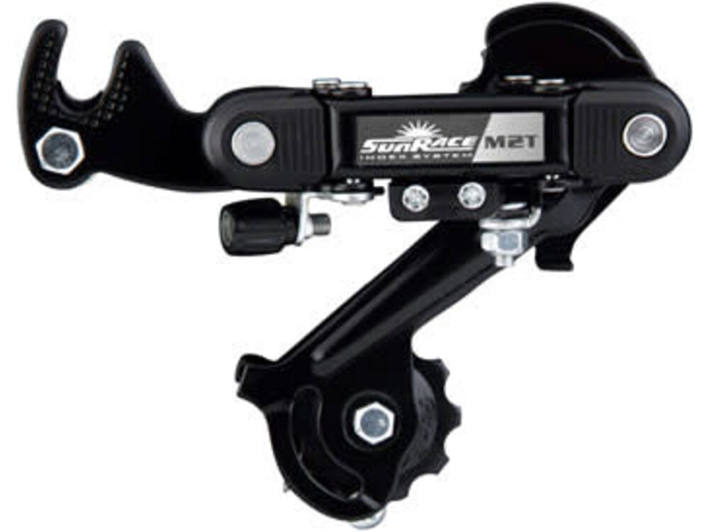 SunRace SunRace M2T Rear Derailleur - 6/7-Speed, Long Cage, Dropout Claw Hanger, Black