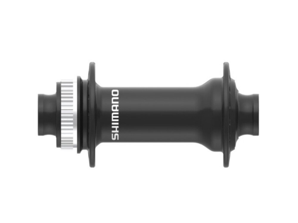Shimano FRONT HUB, HB-TC500-15-B, CENTER LOCK DISC, 28H, FOR 15MM THRU TYPE AXLE (W/O AXLE), OLD: 110MM, W/O LOCK RING, BLACK