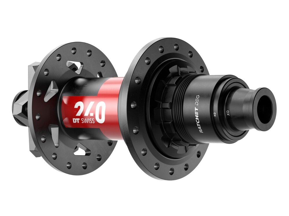 DT Swiss DT Swiss 240 DEG Rear Hub - 12 x 148mm, 6-Bolt, XD, Black/Red, 28H, 90pt