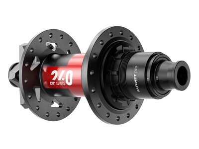 DT Swiss DT Swiss 240 DEG Rear Hub - 12 x 148mm, 6-Bolt, XD, Black/Red, 28H, 90pt