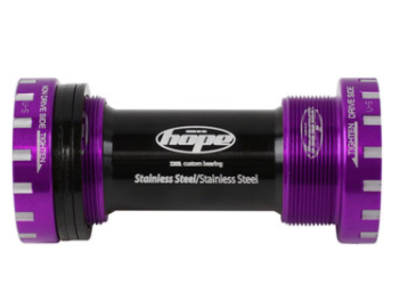 Hope Hope BSA Threaded Bottom Bracket - 68/73mm, For 24mm Spindle, Stainless, Purple