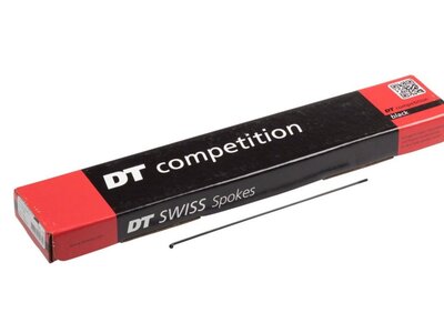 DT Swiss DT Swiss Competition Spoke: 2.0/1.8/2.0mm, 298mm, J-bend, Black, single