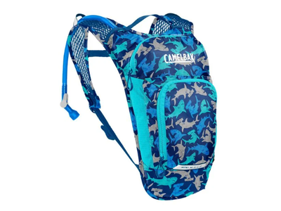 CamelBak Kids' Mini M.U.L.E.® 50oz Hydration Pack with Crux® 1.5L Reservoir-SHARKS