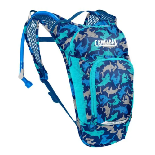 CamelBak Kids' Mini M.U.L.E.® 50oz Hydration Pack with Crux® 1.5L Reservoir-SHARKS