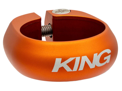 Chris King King Seatpost Collar, 34.9, Matte Mango