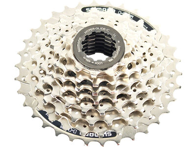 Shimano Shimano CS-HG41 Cassette - 8 Speed, 11-34t, Silver, Mega Range