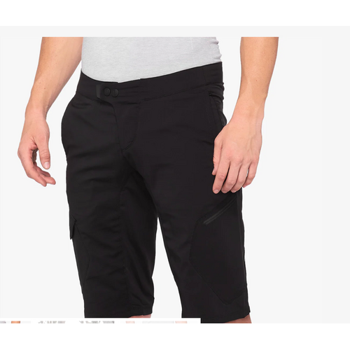 100 Percent RIDECAMP Shorts w/ Liner Black - 36