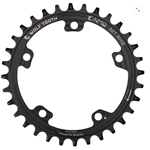 Wolf Tooth CAMO Round Chainring for Shimano 12 spd 34t