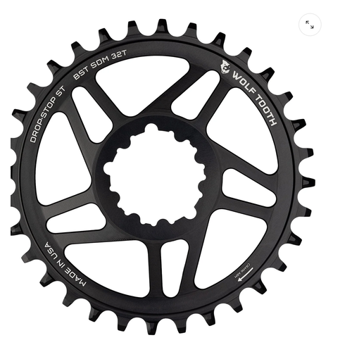 Direct Mount Chainrings for SRAM 3-bolt CRANKS DROP-STOP ST/32T/3MM OFFSET Direct Mount Chainrings for SRAM 3-bolt CRANKS DROP-STOP ST/32T/3MM OFFSET