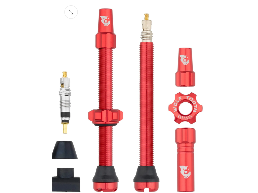 Tubeless Presta Valve Stem Kit 60MM/RED