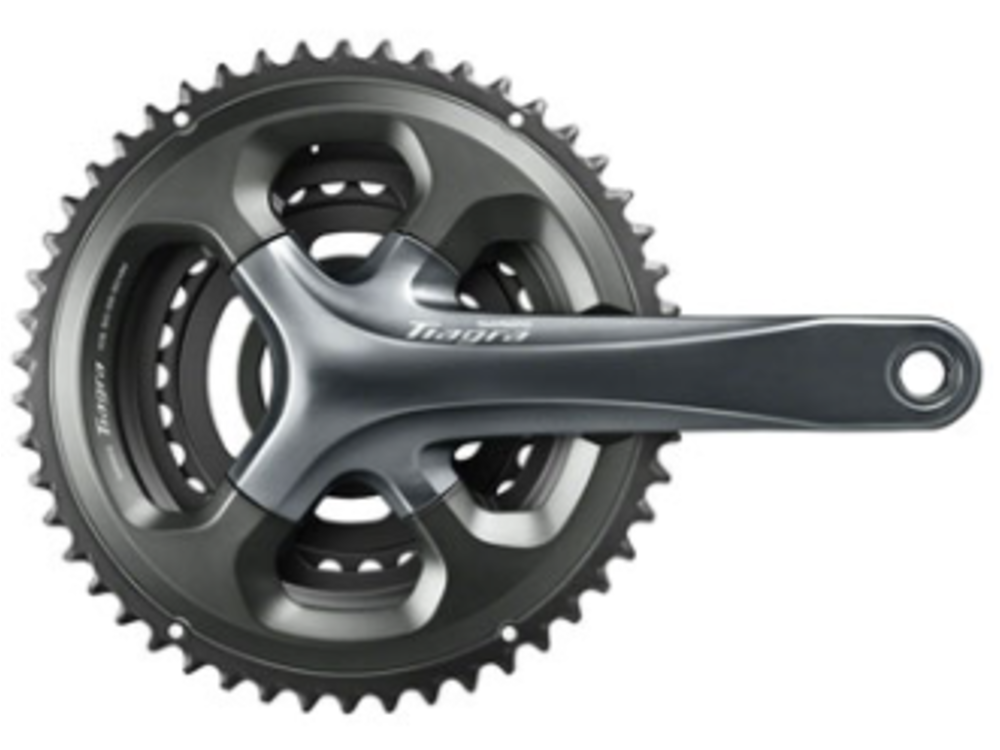 Shimano Shimano Tiagra FC-4703 Crankset - 172.5mm, 10-Speed, 50/39/30t, 110/74 Asymmetric BCD, Hollowtech II Spindle Interface, Gray