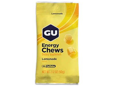 GU GU Energy Chews - Lemonade, Box of 12 Bags