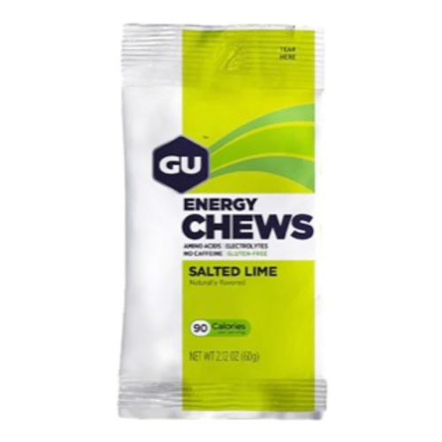 GU GU Energy Chews - Salted Lime, Box of 12 Bags GU GU Energy Chews - Salted Lime, Box of 12 Bags