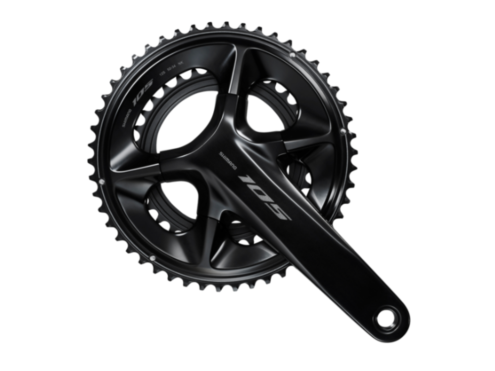 Shimano FRONT CHAINWHEEL, FC-R7100, 105, FOR REAR 12-SPEED, HOLLOWTECH 2, 172.5MM, 52-36T W/O CG, W/O BB PARTS, BLACK