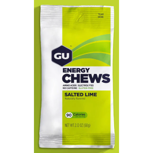 GU GU Energy Chews - Salted Lime, Box of 12 Bags single GU GU Energy Chews - Salted Lime, Box of 12 Bags single