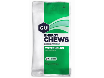 GU GU Energy Chews - Watermelon, Box of 12 Bags single