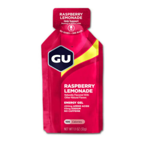 GU GU Energy Gel - Raspberry Lemonade Box of 24 single GU GU Energy Gel - Raspberry Lemonade Box of 24 single