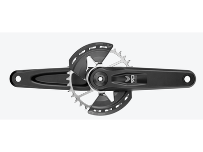 Sram SRAM Eagle 90 T-Type Wide Crankset - 155mm, 12-Speed, 32t Chainring, Direct Mount, 2-Guards, DUB Spindle Interface, Black/Silver
