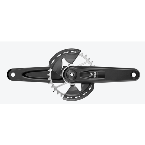 Sram SRAM Eagle 90 T-Type Wide Crankset - 155mm, 12-Speed, 32t Chainring, Direct Mount, 2-Guards, DUB Spindle Interface, Black/Silver