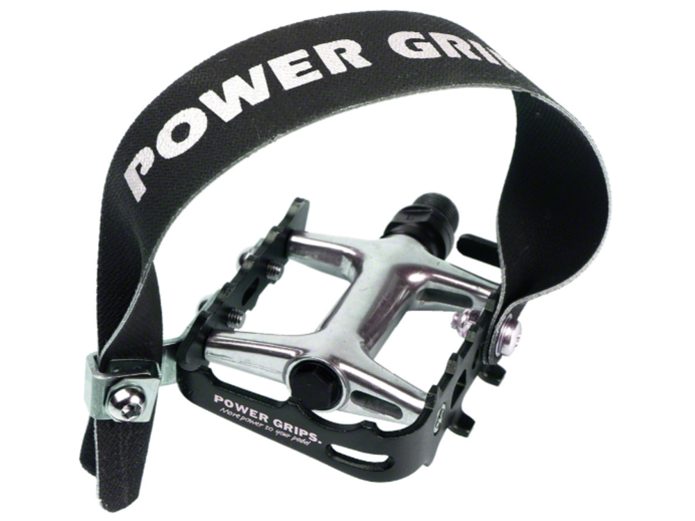 Power Grips Power Grips High Performance Pedal Kit - Aluminum, 9/16", Black