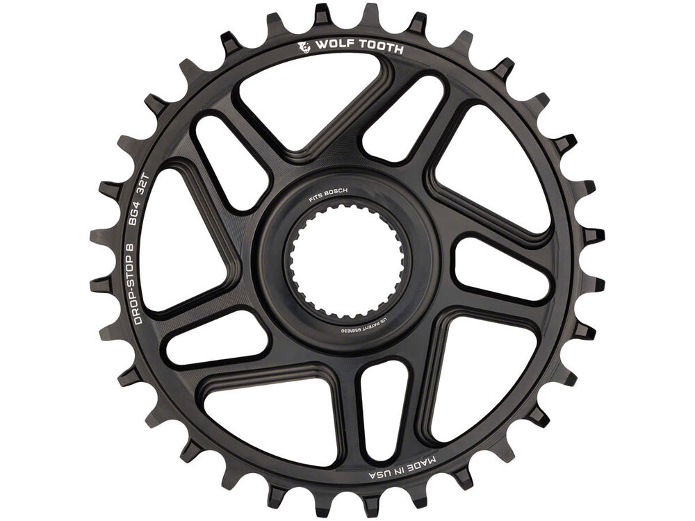 Wolf Tooth Wolf Tooth Bosch Gen 4 Direct Mount Chainring - Drop-Stop B, 34T, Black