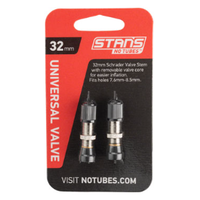 Stan's Tubeless Universal Valve Stems - Brass, 32mm, Universal Schrader, Pair