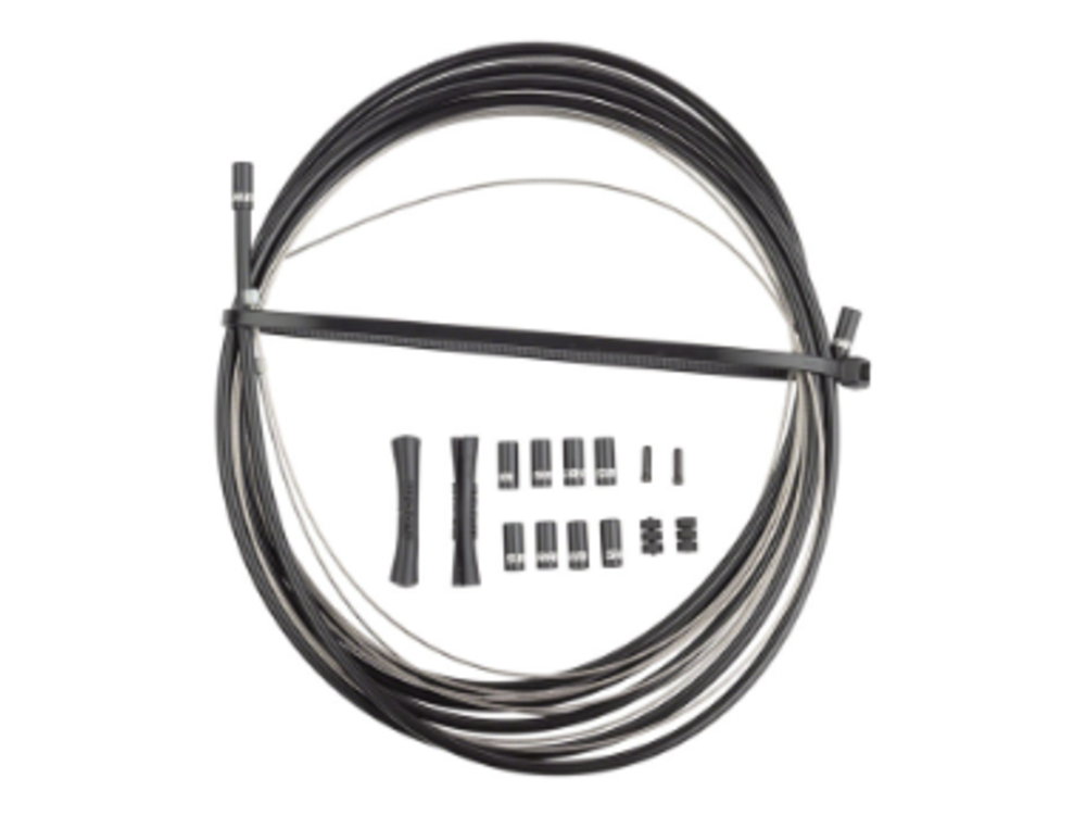 Sram SRAM Stainless Steel Shift Cable and Housing Kit - Road/MTB, 4mm, Reinforced Linear Strand, Black