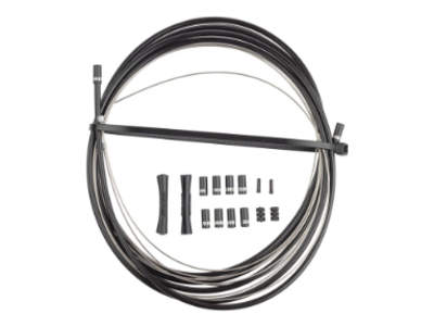 Sram SRAM Stainless Steel Shift Cable and Housing Kit - Road/MTB, 4mm, Reinforced Linear Strand, Black