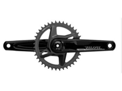Sram SRAM Rival 1 AXS Wide Crankset - 172.5mm, 12-Speed, 40t, 8-Bolt Direct Mount, DUB Spindle Interface, Black, D1