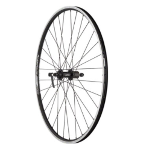 Quality Wheels Quality Wheels Value Double Wall Series Rear Wheel - 700, QR x 130mm, Rim Brake, HG 10, Black, Clincher, 32H