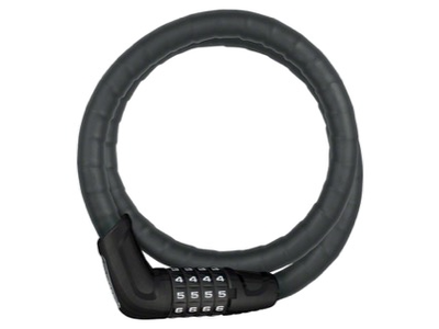 Abus ABUS Combination Cable Lock Steel-O-Flex Tresor 6615C: 85cm x 15mm With Mount, Black