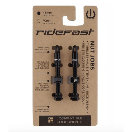 Fix Manufacturing Fix Mfg RideFast Nut Jobs Tubeless Valve Stems 46mm