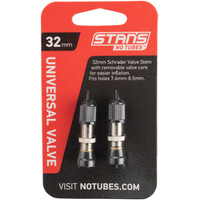 Stan's Schrader Valve Stem and Core, 32mm Universal, Pair