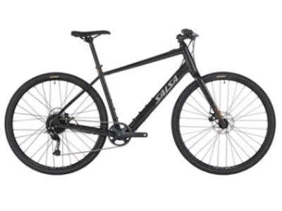 Salsa Salsa Confluence Flat Bar Altus 1x9 Ebike - 700c, Aluminum, Black, X-Small