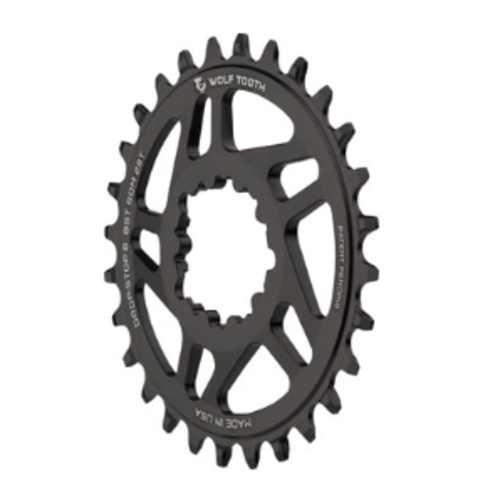 Wolf Tooth Components Wolf Tooth Direct Mount Chainring - 28t, SRAM Direct Mount, Drop-Stop B, For SRAM 3-Bolt Boost Cranks, 3mm Offset, Black