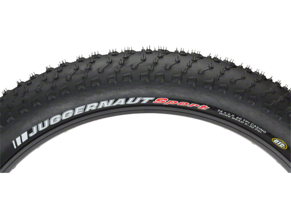 Kenda Kenda Juggernaut Sport Tire - 26 x 4.8, Clincher, Wire, Black, 60tpi
